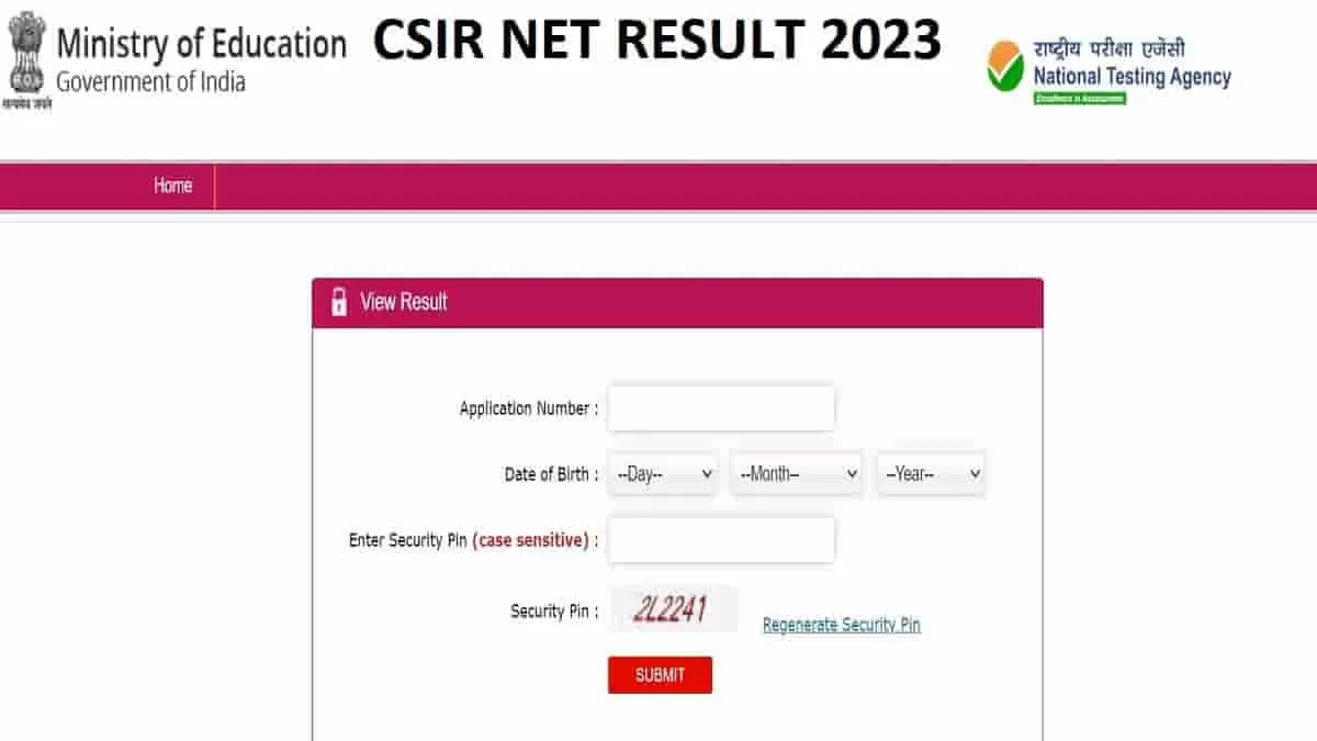 CSIR NET Result 2023 Live Update