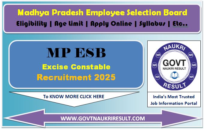 MPESB Excise Constable Online Form